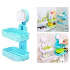 Double Layer Soap Holder Rack
